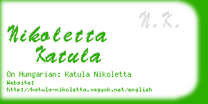 nikoletta katula business card